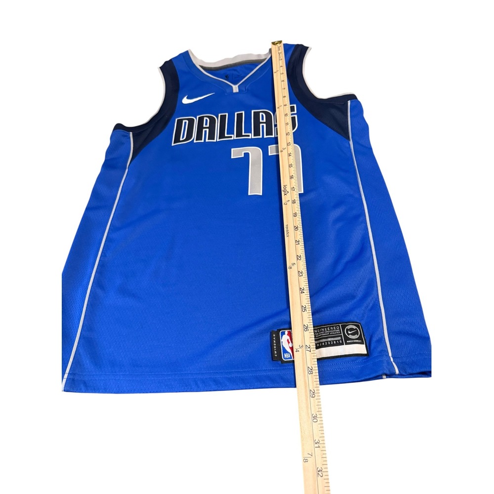 Nike Luka Doncic Dallas Mavericks NBA Swingman Jersey Blue 77 Mens Medium 44 - Picture 2 of 6